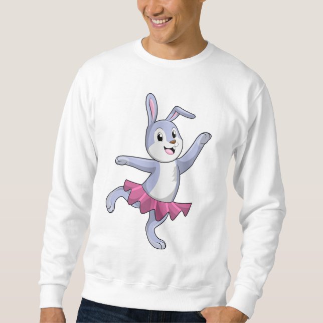 Sweatshirt Lapin en ballerine au ballet (Devant)