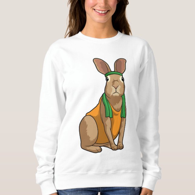 Sweatshirt Lapin en coureur avec serviette (Devant)