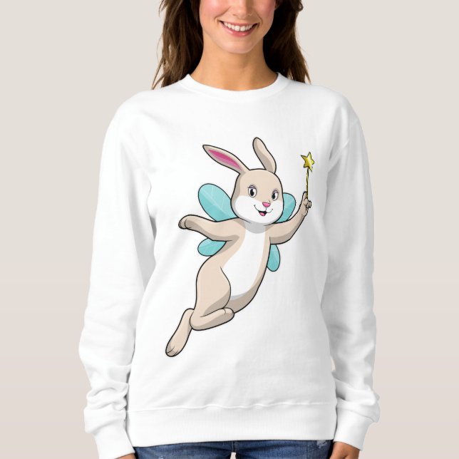 Sweatshirt Lapin en fée avec baguette magique (Devant)