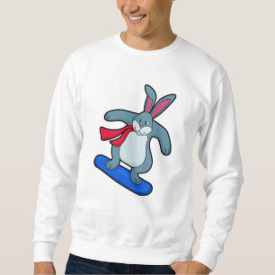 Sweatshirt Lapin en Snowboard avec Snowboard & Scarf