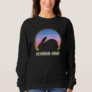 Sweatshirt Lapin géant flamand Vintage coucher de soleil lapi