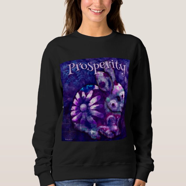 Sweatshirt Lapin lapin floral Whimsical Personnalisé (Devant)