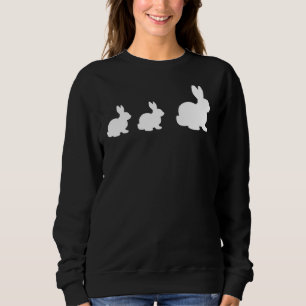 Sweatshirt Lapin Mama Avec 2 Bébé Bébé Précieux