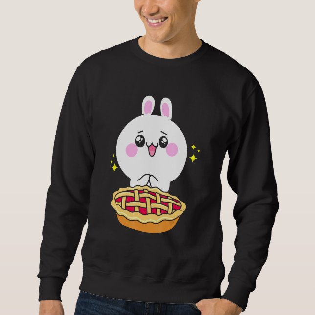 Sweatshirt Lapin Manger Crust Pie Bunny Cuisine Chef Cuisine  (Devant)