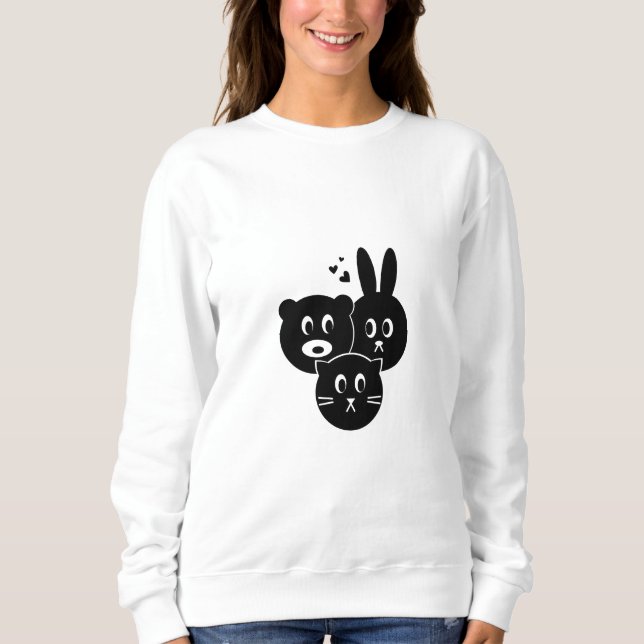 Sweatshirt lapin mignon (Devant)