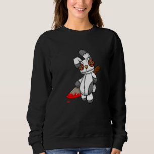 Sweatshirt Lapin Poupée Vaudou Goth Pastel