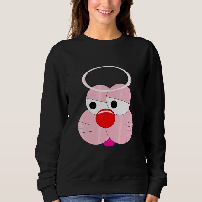 Sweatshirt Lapin Triste  Je ne suis pas un Ange (Devant)