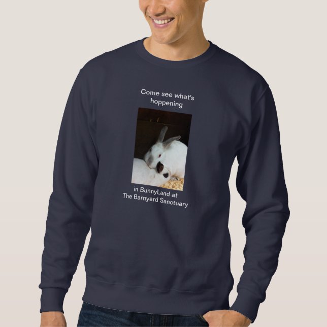 Sweatshirt Lapins dans BunnyLand au sanctuaire de basse-cour (Devant)