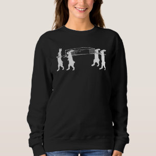 Sweatshirt Lapins Déplaisants amusants transportant du panier