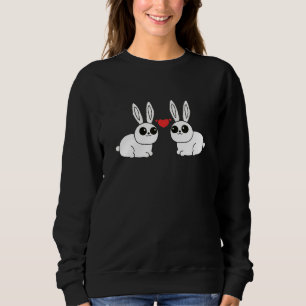 Sweatshirt Lapins En Amour Cool Rabbit Adorable Été