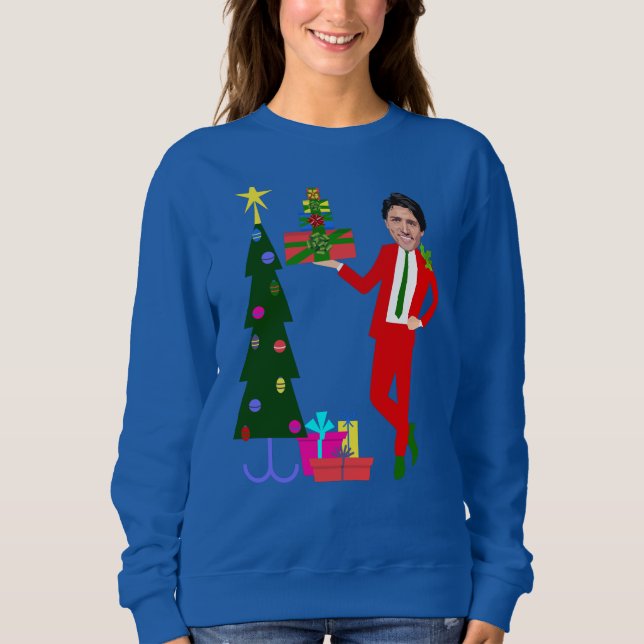Sweatshirt l'arbre de noël justideau (Devant)