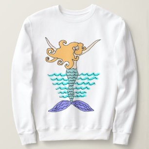 Sweatshirt L'art Abstrait de la sirène à porter