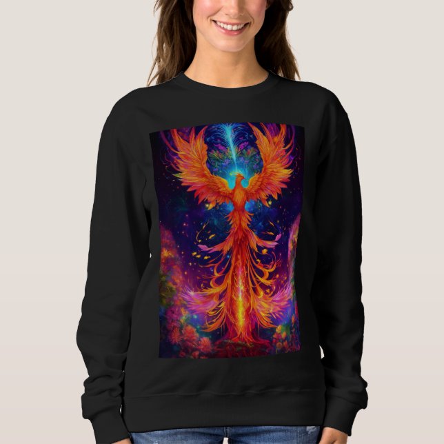 Sweatshirt l'art des oiseaux géants sous forme magique (Devant)