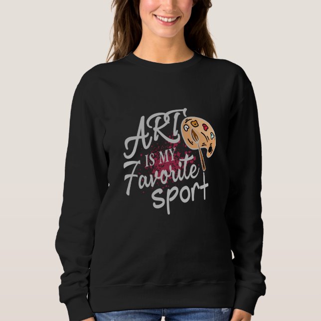 Sweatshirt L'art est mon sport favori Splash rouge (Devant)