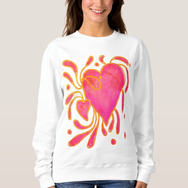 Sweatshirt L'Art Portable Abstrait du Coeur Sauvage (Devant)