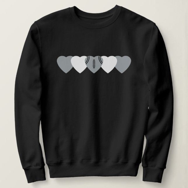 Sweatshirt Las Vegas Raiders Heart Football Dark (Design devant)