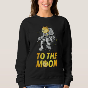 Sweatshirt L'Astronaute Dogecoin À La Lune Tee Doge Coin Cryp