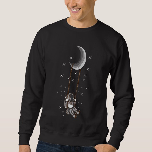 Sweatshirt L'astronaute Moon Swing Space Universe Stars Cosmo (Devant)