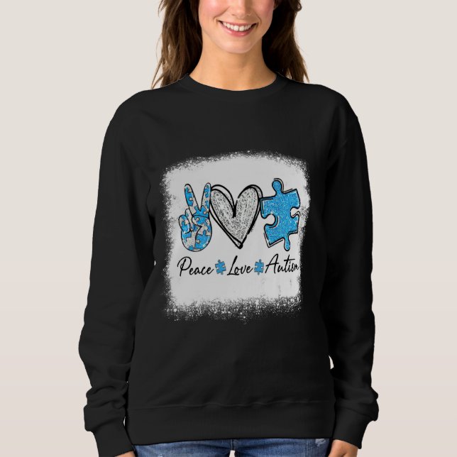 Sweatshirt L'autisme de l'amour de la paix (Devant)