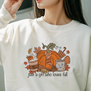 SWEATSHIRT L'AUTOMNE A PROPOSÉ JUSTE UNE FILLE QUI AIME TOMBE