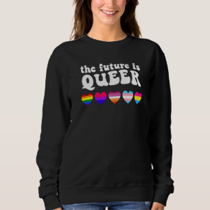 Sweatshirt L'Avenir Est Queer Lgbt Hearts Lgbt Gay Transgend