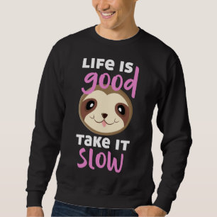 Sweatshirt Lazy Adorable Sloth Motif