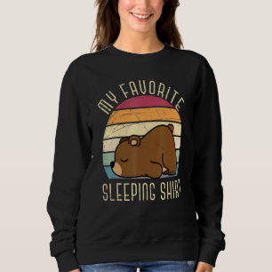 Sweatshirt Lazy Animal Sleepy Ours Late Riser Sleeping Forest