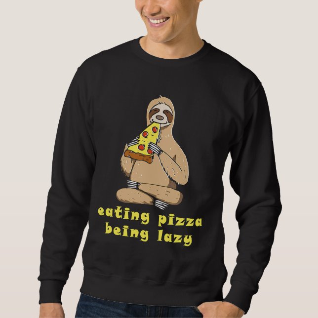 Sweatshirt Lazy Fast Food Manger Sloth Manger (Devant)