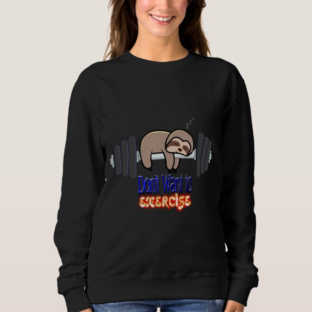 Sweatshirt Lazy Sloth 108 (Devant)