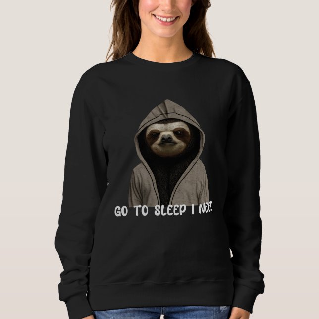 Sweatshirt lazy sloth day sleep relax men women (Devant)