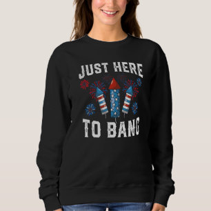 Sweatshirt Le 4 Juillet 4 juillet Feu D'Artifice Juste Ici À