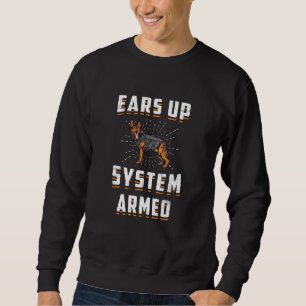 Sweatshirt Le berger allemand avale le chien armé Vintage