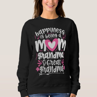 Sweatshirt Le bonheur, c'est être une maman et une arrière-gr