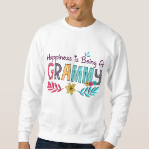 Sweatshirt Le bonheur est d'être Grammy Floral