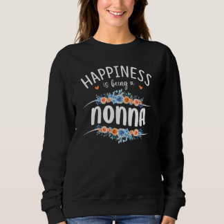 Sweatshirt Le Bonheur Est D'Être Une Femme Nonna Décor Flower
