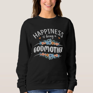 Sweatshirt Le bonheur est d'être une marraine Femme Fleur Déc