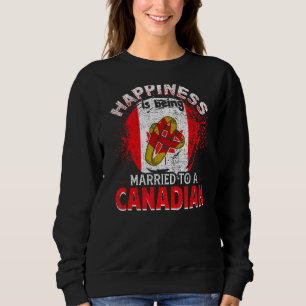 Sweatshirt Le Bonheur Est Marié À Un Canadien Juste Marr