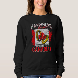 Sweatshirt Le Bonheur Est Marié À Un Canadien Juste Marr