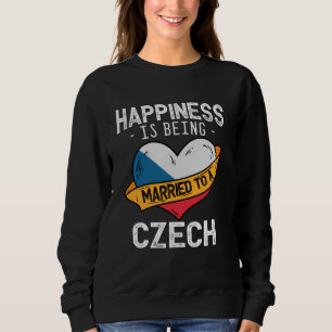 Sweatshirt Le Bonheur Est Marié À Un Mari Tchèque