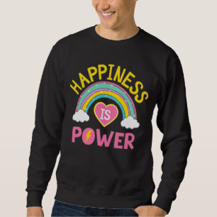 Sweatshirt Le bonheur est Power Rainbow