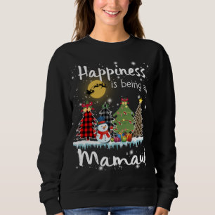 Sweatshirt Le Bonheur Est Un Mamaw Christmas Tree Leopard
