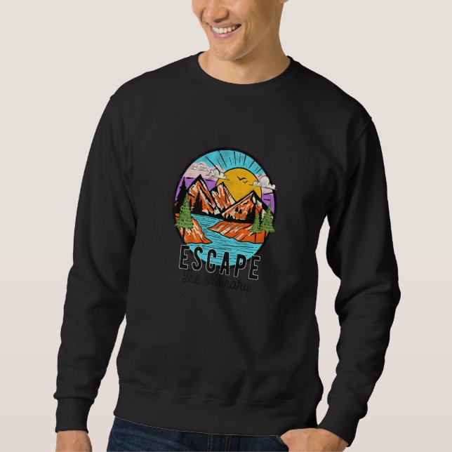 Sweatshirt Le Camping Aventure Fuir L'Ordinaire (Devant)