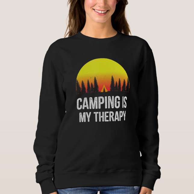 Sweatshirt Le camping est ma thérapie - Camping 1 (Devant)