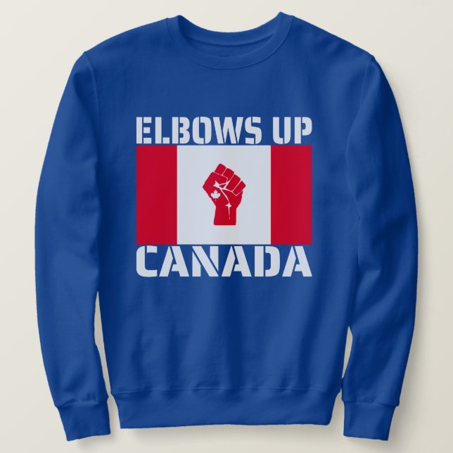 Sweatshirt Le Canada à coudes - Fiers Canadiens (Design devant)
