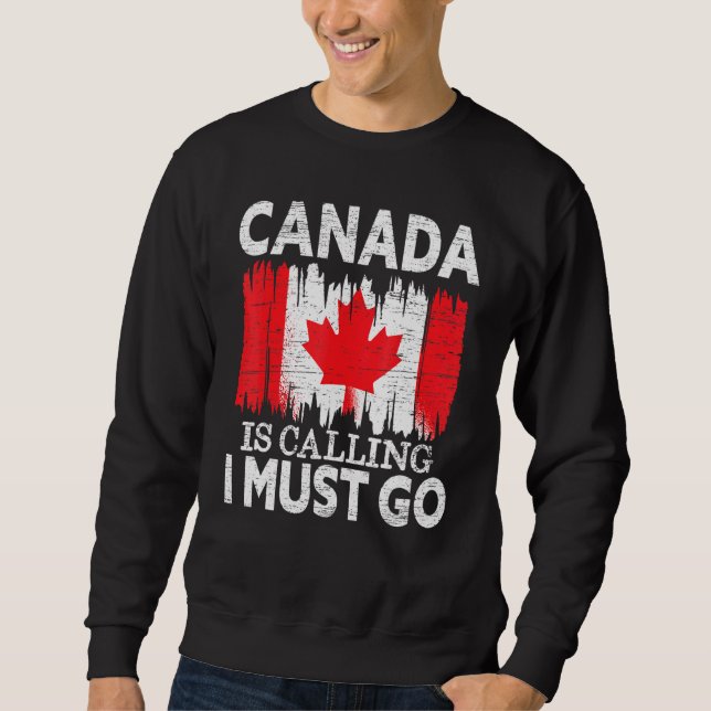 Sweatshirt Le Canada dit que je dois aller au Canada Feuille  (Devant)