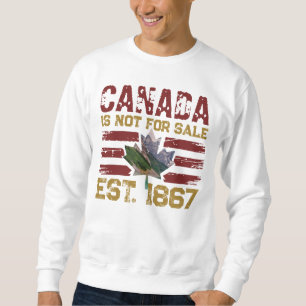 Sweatshirt Le Canada n'est pas à vendre Est 1867 Vintage Grun