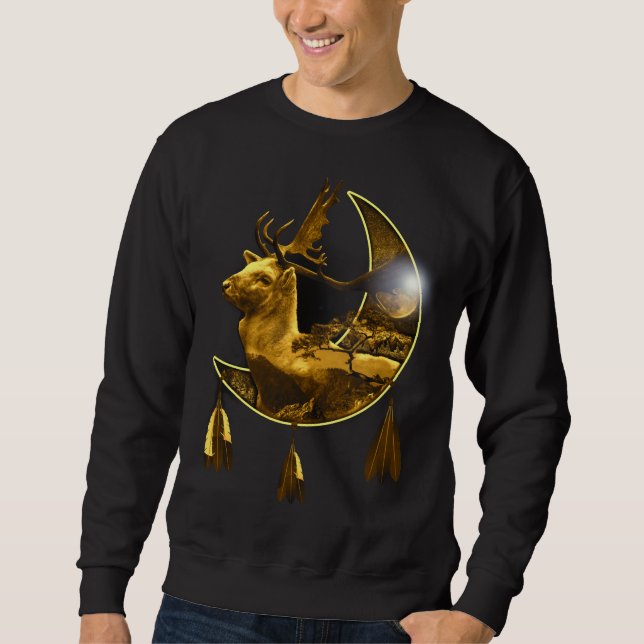 Sweatshirt Le Cerf de la nature animale amérindienne (Devant)