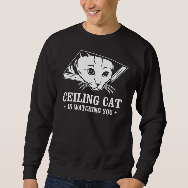 Sweatshirt Le chat de plafond vous observe (Devant)