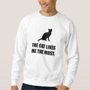 Sweatshirt Le chat m'aime plus drôle