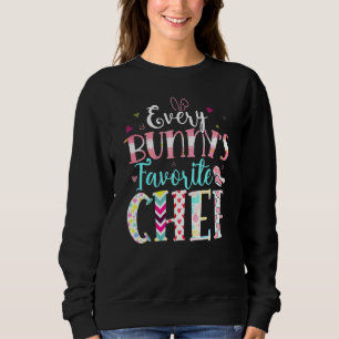Sweatshirt Le Chef Favori de chaque lapin Cute Hearts Happy E